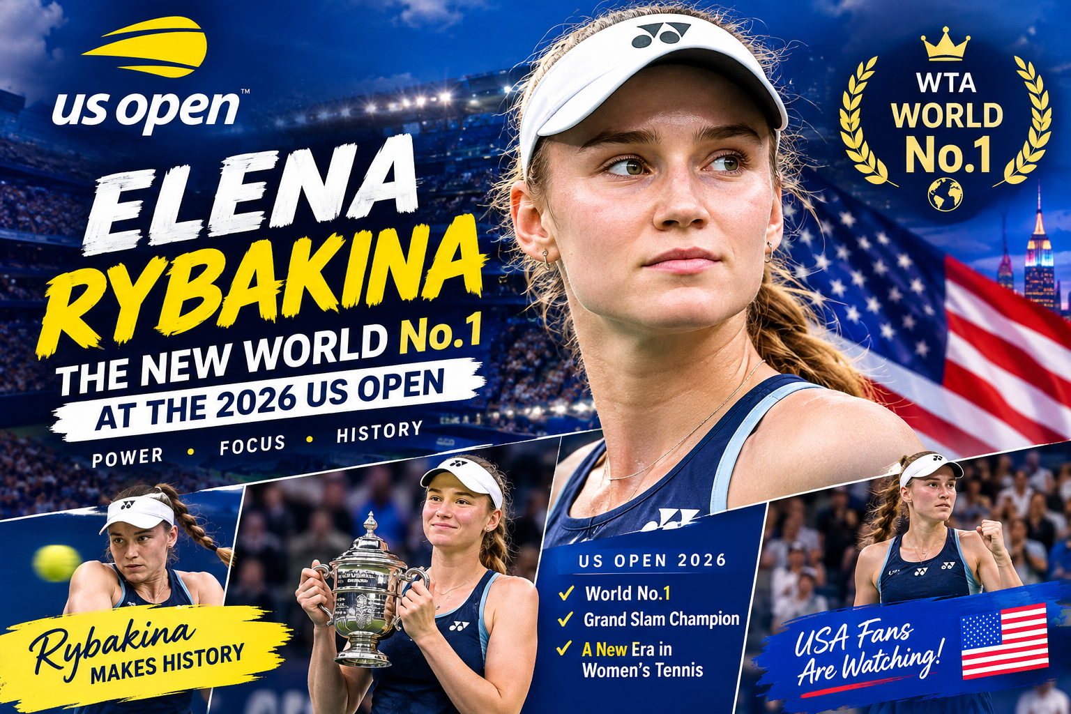 # Elena Rybakina Takes Center Stage: The Rise of a New World No. 1 at the 2026 US Open